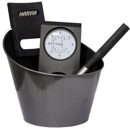 Sauna Accessory Harvia Sauna Set Black Steel