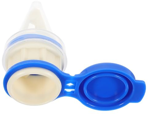 Blue Detachable Box Milk Pourer with Lid Abs Silicone | Beverage Extension Mouth, Ergonomic Shape for Milk and Box Drink, Easy to Clean Cover