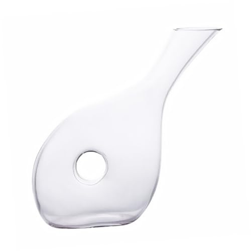 VICASKY Carafe à Vin en Verre Cristal Transparente 1 L Aérateur de Vin Design Escargot Verseur Pratique pour Bar la Cuisine et Salle à Manger Accessoire Professionnel pour Dégustation