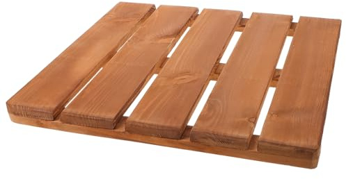 Gadpiparty Massive Holzbodenmatte für Badezimmer und Sauna rutschfest und Pflegeleicht mit Erhöhter Lattenrost Bauweise 40cm für Feuchte Räume und Poolduschen