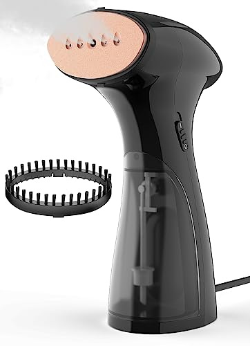 Blesgam Ferro da Stiro Verticale, 2 in 1 Ferro da Stiro da Viaggio, Nero | 1600W, 30s Riscaldamento Rapido, 25g/min Vapore, 2 in 1 Ferro da Stiro a Vapore, Serbatoio Dell'acqua Estraibile da 150ml