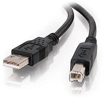 C2G 5M USB Printer Cable, USB 2.0 A to B Lead. Compatible with printers and scanners from HP, Epson, Brother, Samsung, Cannon and all other USB A/B devices, Black