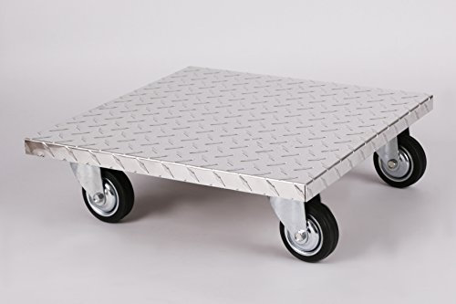Möbelroller/Pflanzenroller (Profi) 40x40 cm, ALU, 200kg, große Rollen, Marke: Szagato, Made in Germany (Design-Pflanzenroller Transportroller Rollbrett)