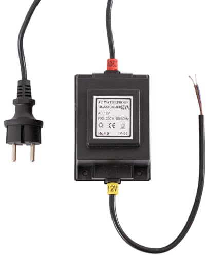 Greenice Transformador - Fuente de Alimentación AC/DC - Convertidor AC/DC 230 VAC/12VDC - 60W IP68 [PL21900060WIP68]