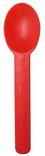 Karat Earth Heavy Weight Bio-Based Spoons - Tomato Red - 1,000 ct, KE-U2300 (Red)