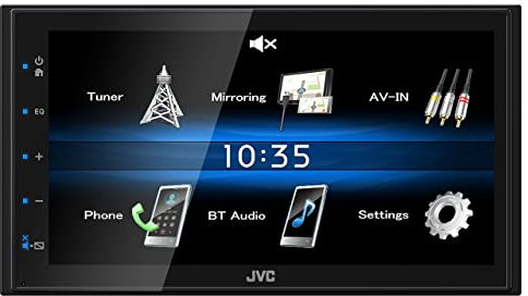 JVC KW-M25BT, Digital Media Receiver mit 17,3 cm Hochglanz-Touchpanel, Bluetooth, Android USB-Mirroring, 4 x 50 Watt