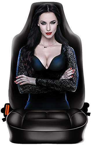 Geile-Fun-T-Shirts Autositzbezug - Dark Vamp Lady - Gothic Schonbezug Auto Sitzbezug geil Bedruckt und für Seitenairbag geeignet Geschenk