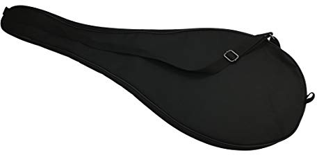 Silfrae Single Tennis Racket Cover Lightweight Padded Tennis Racquet Bag (Black, Small)