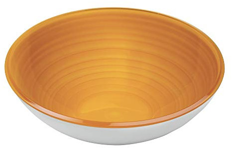 Guzzini - Twist, Contenitore in Materiale Riciclato L - Ocra, Ø 27,5 x h 8,7 cm | 2770 cc - 181628151