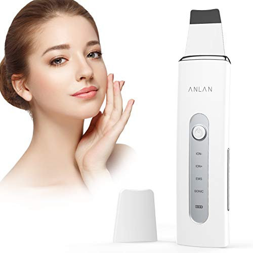 ANLAN Peeling Ultrasónico Facial Skin Scrubber Exfoliación, Limpiador de Poros para Limpieza y Cuidado