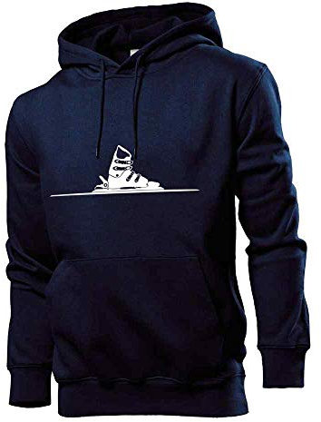 Generisch Skibindung Männer Hoodie Sweatshirt Navy M
