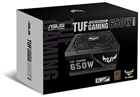 ASUS TUF-GAMING-650B alimentatore per computer 650 W 20+4 pin ATX ATX Nero (ASUS TUF-GAMING-650B POWER SUPPLY,ATX12V / EPS12V 80PLUS BRONZE 650WATT)