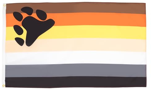 AZ FLAG Drapeau Arc-en-ciel Ours 90x60 cm Gay Polyester 100D 2 Œillets | Usage intérieur et extérieur Drapeau décoratif coutures doubles et bords renforcés avec œillets métalliques