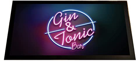 Gin & Tonic Bar Runner – Tappetino da bar in vetro per gin tonic, regalo per bar, cocktail