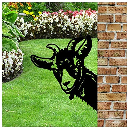 CCWORAN Ornements De Jardin De Moutons en Métal pour Clôtures Décorations en Plein Air Maison Moutons Animaux Jardin Décor Sculptures Rouillé Fonte Silhouettes Arbre Cour Mur Art Cadeau Mouton