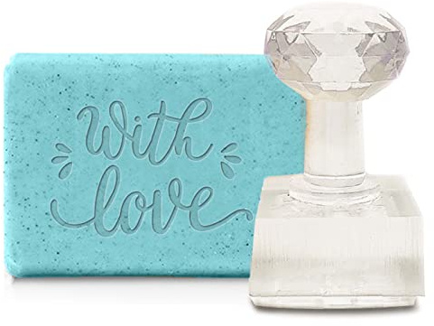 craspire Handgemachter Seifenstempel Mit Liebe DIY Acrylstempel Seifenbuchstaben Prägestempel Seifenkapitel Prägestempel Für Handgemachte Seife Kekse Ton Keramik Kekse DIY Brautparty Geschenk