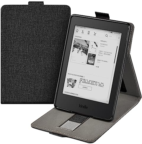 enoxboo Custodia per Kindle Paperwhite 10a Generazione 2018, Cover con Ventosa Magnetica Posteriore e Funzione Portatile, Modello n.: PQ94WIF