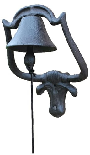 Rieort Türklopfer Türklopfer mit Stierkopf, Kreativität, Türgriff, Schmiedeeisen, handgefertigt, Wandbehang, Türklingel, Vintage-Türringklopfer einzigartig