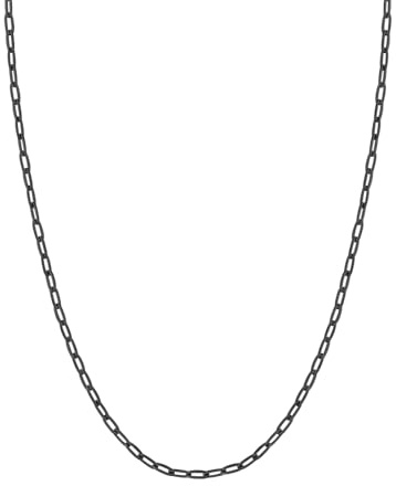 FOCALOOK Gliederkette Damen Edelstahlkette Büroklammer Halskette 3MM breit Layering Kette ohne Anhänger Mädchen Kette in Silber/Gold/Schwarz/Rosegold Schmuck Hautverträglich