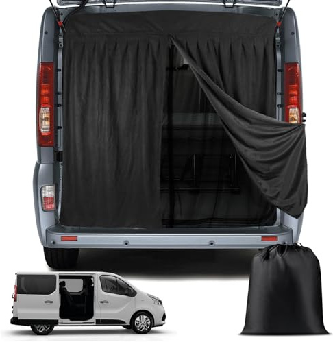 Magnetischer Van Insektenschutz für Wohnmobile, Insektennetz Moskitonetze | Zweischichtig Auto Moskitonetz Maßgeschneidert für Viano, Vito, Renault Trafic, Reißverschluss in Mitte Tür Insektengitter
