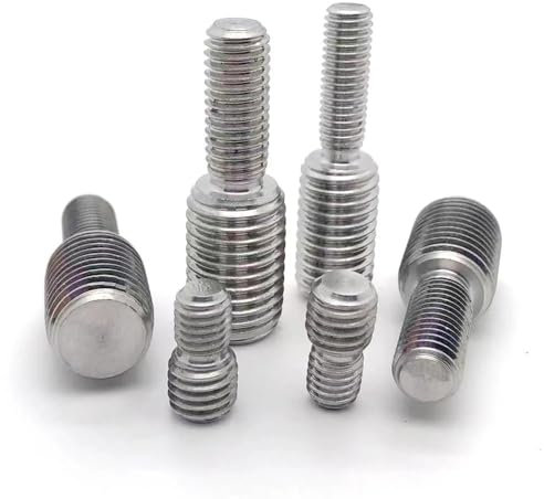 Bolzenschraube mit Doppelgewinde, 1/2/5 Stück, 304 A2 Edelstahl, Gewindeadapter, Stecker auf Stecker, M3, M4, M5, M6, M8, M10, M12, M14, M16 bis M20, Doppelkopf-Übertragungsschraube, Vollgewinde (Größ