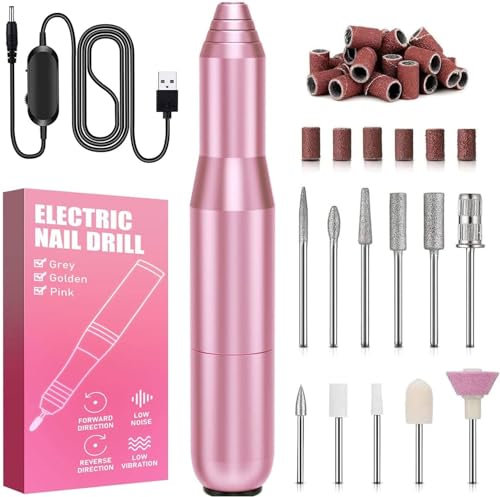 USB Ponceuse Pour Ongles Électrique Portable, Kit De Manucure Et Pédicure, Manucure Pédicure Pour Salon Et Maison,Ongles En Acrylique Et Gel, 25000 RPM