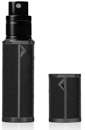 muilsae AB00BK Perfume atomizer,Refillable Perfume Bottle, Pocket Cologne atomizer, Bottom Fill, Suitable for travel and vacation, birthday and anniversary, 5ml(Black)