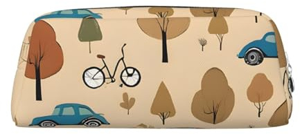 ASPOIJHN Vielseitiges Federmäppchen aus Leder für Auto und Fahrrad, stilvolle Aufbewahrungstasche für Schule, Büro, Schreibwaren, Kosmetiktasche, Münzen, silber, Einheitsgröße, Krawattenetui