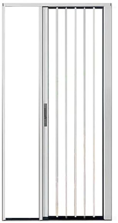Schiebetür Falttür falttüren innentüren Weiße transparente Akkordeon-Innentür aus Acryl, abschließbare Mehrfach-Falttür für Badezimmerschrank, Faltschiebetür mit Aluminiumrahmen(86x203cm/34x80in)