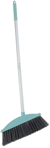 minkissy Heavy Duty Household Broom with Long Handle – Outdoor and Indoor Sweeping Brush for Floor Cleaning, Nordic Blue Small Hand Broom for Home and Garden Use