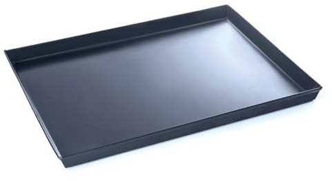 Paluplus Teglia Rettangolare da Forno in Lamiera Blu, Misura 30x40, Placca con orlo alto 3 cm Svasato, Teglia professionale per Pizza, Focaccia, Biscotti, Pane, Made in Italy -3003F