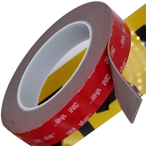Double Sided Tape Heavy Duty, Strong Double Sided Sticky Tape for Vehicles, Number Plates, LED Strip Lights, Picture Hanging, Waterproof Mounting Tape (5mm * 5 metres)
