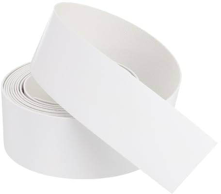 sourcing map White Edge Banding 3 m x 45 mm Veneer Tape Pre-glued Flexible Plywood Edge Banding with Hot Melt Adhesive for Furniture Restoration(10ft x 1-3/4)
