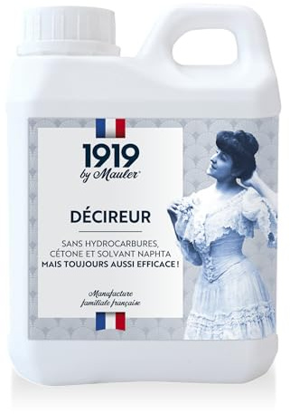 MAULER Décireur bois et parquet - Le Bienveillant 1L | Ramollit les couches de cire et élimine les taches de gras, ne relève pas les fibre - Manufacture Mauler depuis 1919