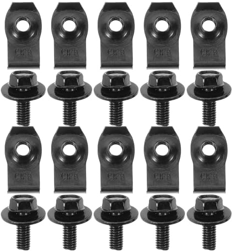 EXAOMBLE Accessoires Automobiles Indispensables et Boulons en Fer et Fixation Sécurisée Set de 10 Paires de Clips Métalliques Installation Facile pour Fixation Pare-chocs Voiture