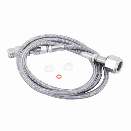 Mtlavishness 5m 60in Soda External Hose Adapter Kit with Stainless Steel Connector CO2 Accessory for Home Soda Makers TR24 W28 14 Thread 1500psi Working Pressure (Silver TR21-4, G1/2)