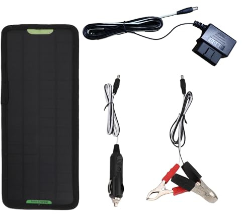 Caricabatteria solare per auto - Kit di ricarica lenta impermeabile, caricabatterie solare lento | caricabatterie da auto facile installazione da 12 V per tosaerba