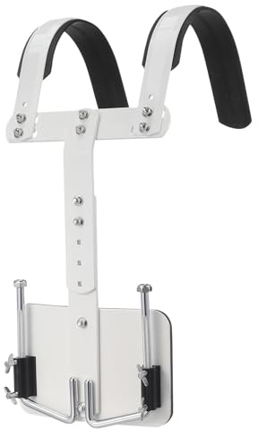 UPKOCH Verstellbarer Marschtrommelträger Aluminium mit Schultergurt Weiß Snare Drum Rahmen Schlagzeugzubehör für Marching Percussion