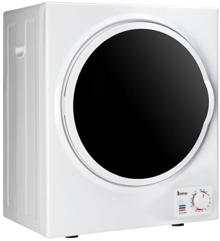 ROVSUN 2.5 KG Ablufttrockner Wäschetrockner Mini Trockner Trockenmaschine Kompakt-Trockner Mechanische Steuerung Edelstahl-Trommel & ABS 850W, Weiß