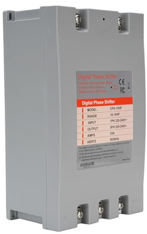 Chrees Convertidor Monofásico a Trifásico Inversor Digital Eficiente para Motores 30Amp AC