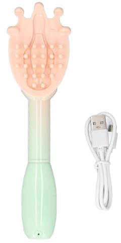 Zisemeil Rascador eléctrico de espalda extensible de 45 cm, con vibración eléctrica con cabezal de masaje de 5 dientes, mango ergonómico para aliviar la picazón, masaje corporal, viajes en casa (color