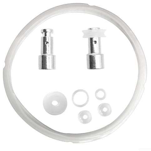 Zeroupshop Guarnizione in silicone trasparente, kit di guarnizione per pentola a pressione, valvola galleggiante di ricambio, per pentole a pressione da 5/6 litri, anello di ricambio, per guarnizione