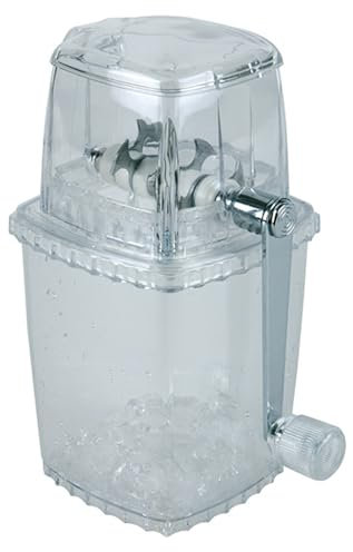 APS 36017 - Picador de hielo de plástico transparente con cortador de acero inoxidable, 12 x 12 x 24 cm