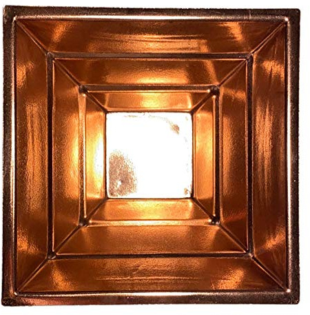 ReiseGut Agnihotra Pyramide Kupfer 15,5cm indische Kupferpyramide Hawan Kund Pooja Puja religiöses Tantra Ritual Altar Zubehör, Gold