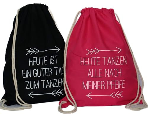ElliGa Set aus 10 Turnbeutel JGA Rucksack für Junggesellinnenabschied tanzen