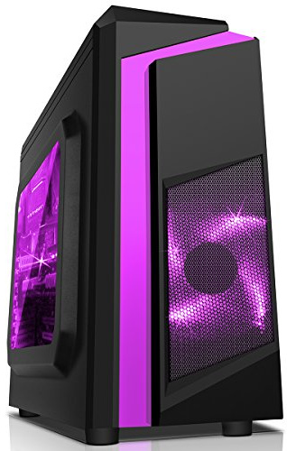 OCHW F3 Purple Ultra Fast Gaming PC Desktop Computer AMD A8 9600 Quad Core ATI Radeon HD R7 Graphics USB 3.0 120GB SSD 16GB DDR4 Wifi Windows 10 Pro