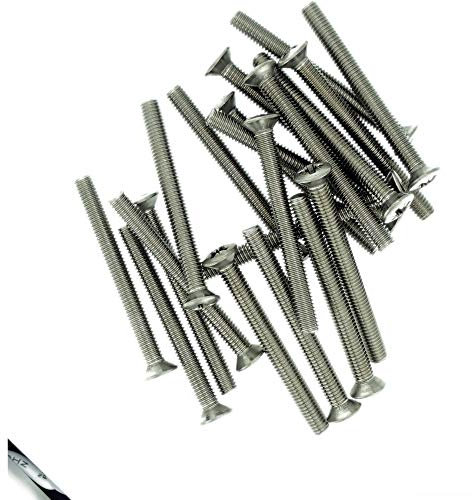 Lot de 20 vis à métaux M6 (6 mm x 40 mm) à tête fraisée bombée Pozi en acier inoxydable (A2)