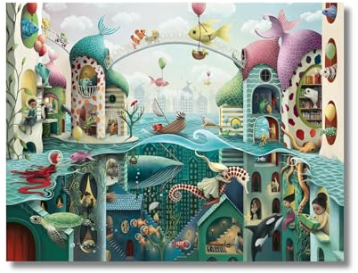 Ravensburger - Puzzle 2000 Pezzi Se I Pesci Potessero Camminare | Puzzle 2000 Pezzi | Rompicapo Adulti E Bambini Dai 14 Anni In Su | Regalo Per Bambini E Adulti | Misure 98x75cm