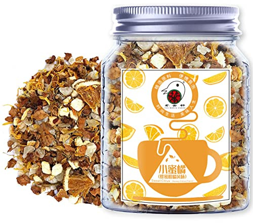 Plant Gift Sweet Citrus (Honigzitrusgeschmack) Weißer Roselle, Apfel, Ananas, Zitrone, Orange, Chrysanthemen, loser Blatt, Kräutertee, Gesundheits -Tee, Nicht -GVO 70 g/2,5 Unzen