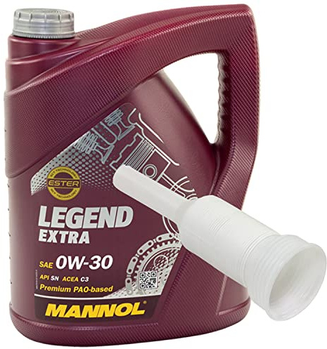 Motoröl Motor Öl MANNOL Legend Extra 0W30 API SN 5 Liter mit Ausgießer